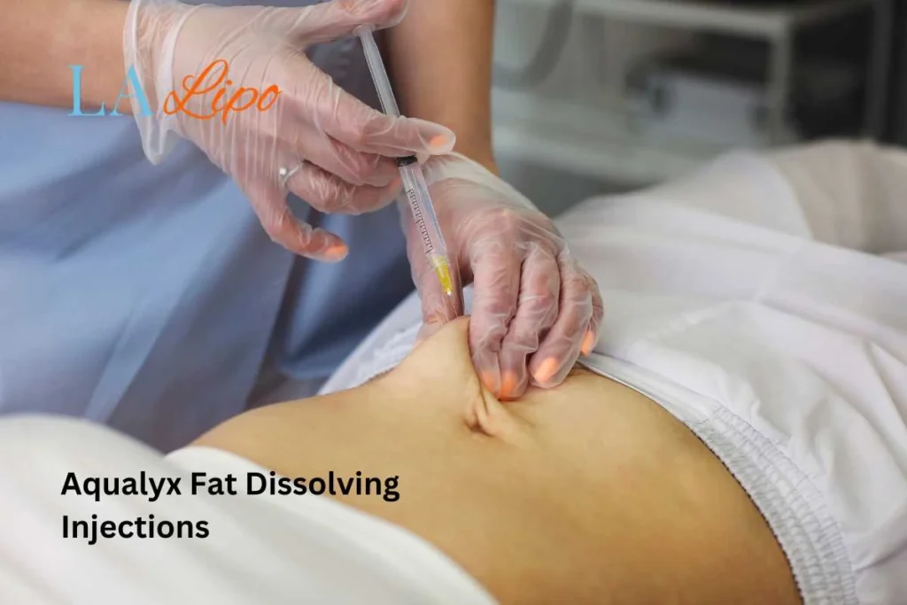 woman having fat dissolving injections Burgess Hill in the stomach
