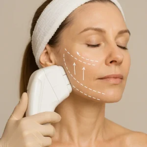 Woman having HI-FU to reduce wrinkles call LA LIPO Burgess Hill Now!