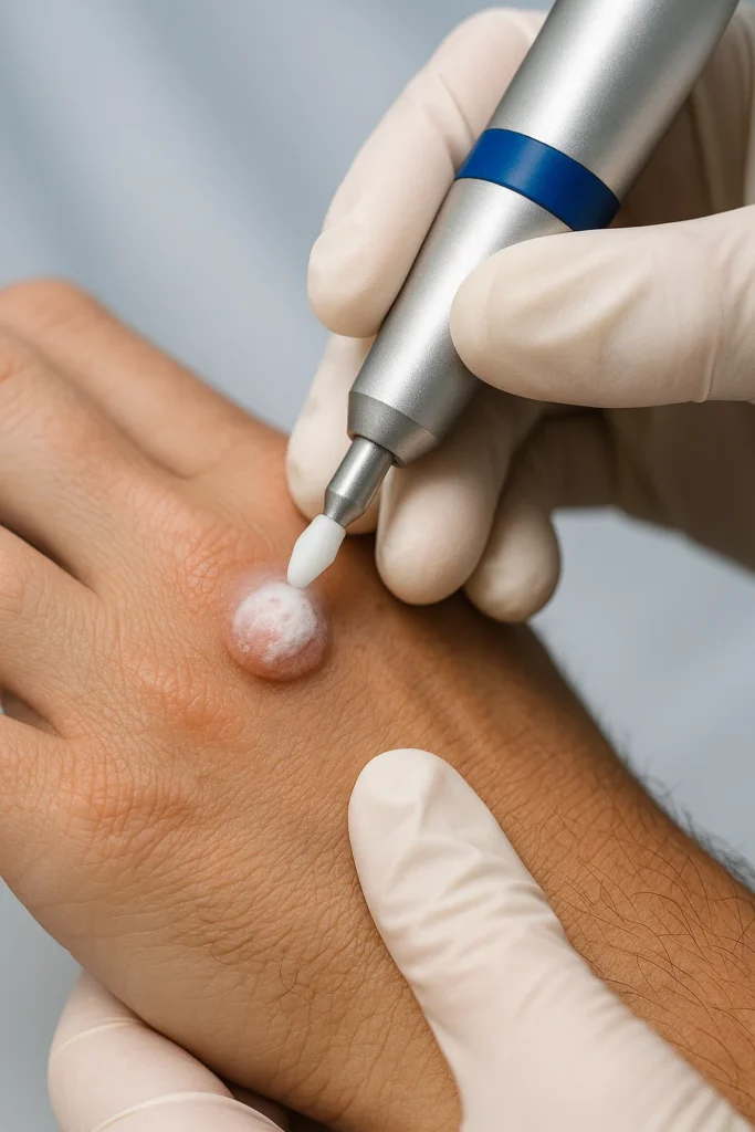 example of wart removal Burgess Hill using cryopen