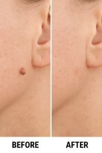 Skin tags removal Burgess Hill before and after