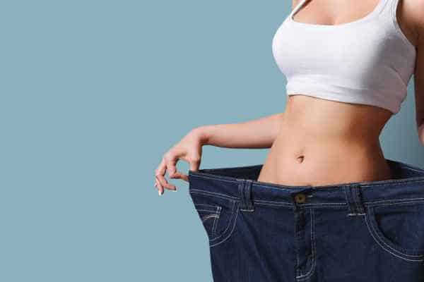 woman after fat reduction treatment Burgess Hill