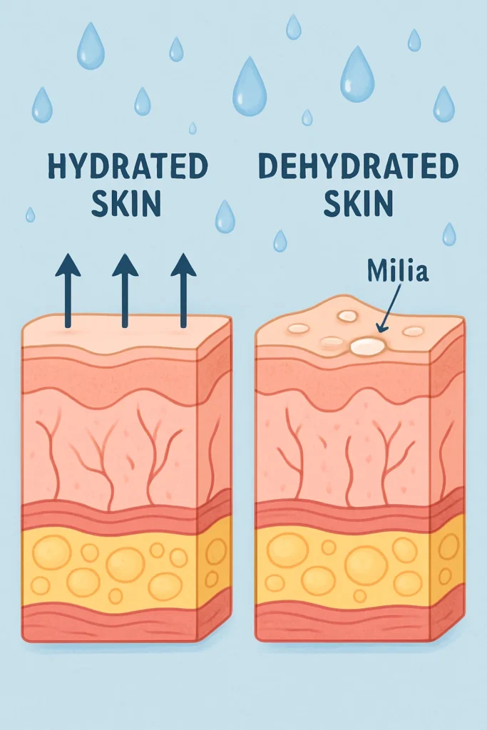 The importance of hydration and milia production Burgess Hill