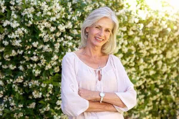Older woman happy with urinary incontinence treatment Burgess Hill