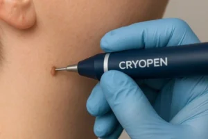 Person receiving skin tag removal Burgess Hill