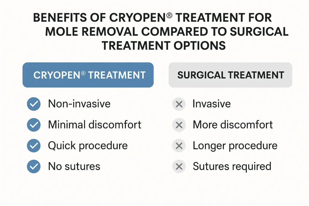 Benefits of facial mole removal Burgess Hill - call our team today to book a consultation